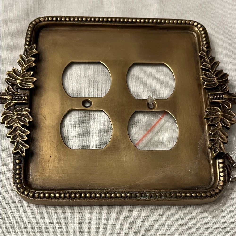Anthropologie Brass Quadruple Switch Plate Cover
